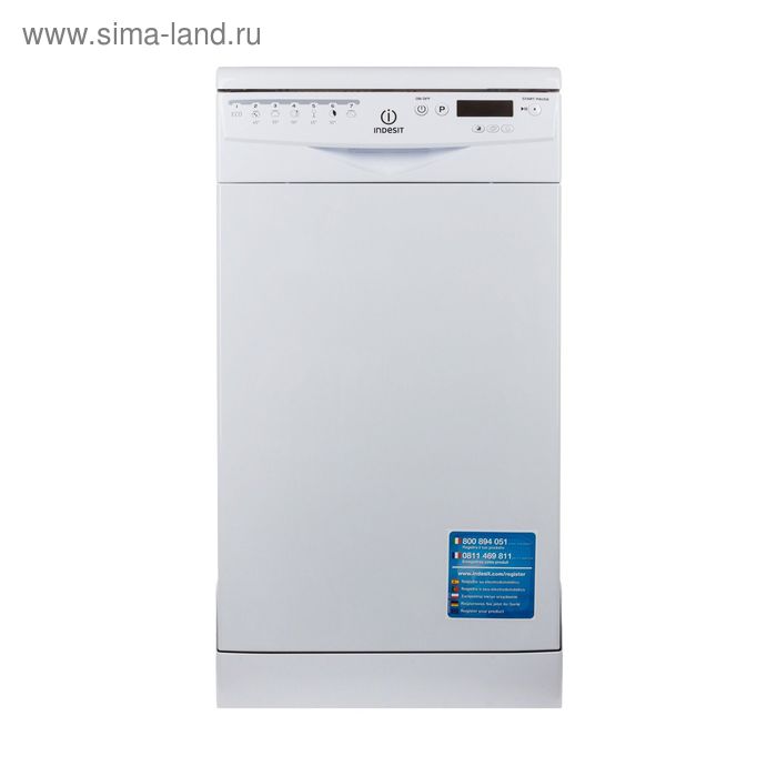 Посудомоечная машина Indesit DSR57M19AEU, класс А+, 10 комплектов, 7 программ, белая - Фото 1