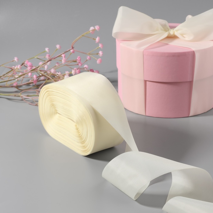 Лента капроновая, 50 мм, 100±5 м, айвори - Фото 1