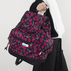 Рюкзак молодёжный, отдел на шнурке, 3 наружных кармана, цвет чёрный/розовый - Фото 4