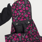 Рюкзак молодёжный, отдел на шнурке, 3 наружных кармана, цвет чёрный/розовый - Фото 5