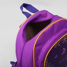 Рюкзак школьный, отдел на молнии, 3 наружных кармана, цвет фиолетовый - Фото 5