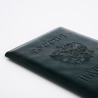 Обложка для паспорта, цвет зелёный - фото 8320448