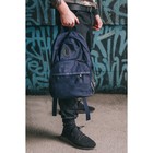 Рюкзак молодёжный, отдел на молнии, 2 наружных кармана, цвет синий - Фото 1