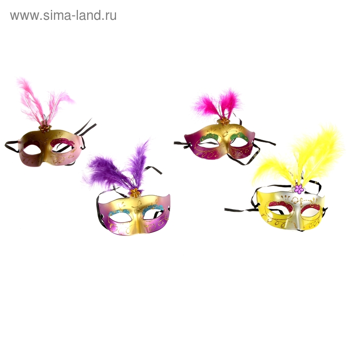 Карнавальная маска световая "Тайна". цвета МИКС - Фото 1