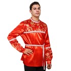 Русская мужская рубаха с кокеткой, цвет красный, р-р 48-50, рост 182 см - Фото 1