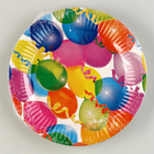 Тарелка одноразовая бумажная "Воздушные шарики" 18 см - Фото 3