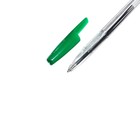 Ручка шариковая Office Style 820, узел 1.0 мм, чернила зелёные, корпус прозрачный - Фото 4