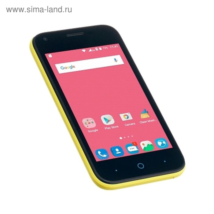 Смартфон ZTE Blade L110, 2 sim, черный/желтый - Фото 1