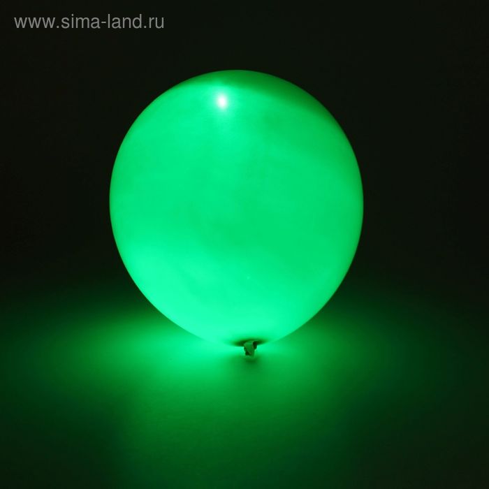 Шар латексный 12", диод, цвет зелёный - Фото 1