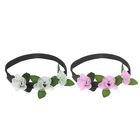 Повязка на голову с розочками, цвета МИКС - Фото 3