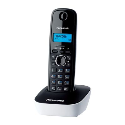 Радиотелефон Dect Panasonic KX-TG1611RUW белый/чёрный, АОН