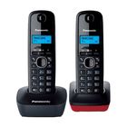 Радиотелефон Dect Panasonic KX-TG1612RU3 темно-серый/красный, АОН - Фото 1