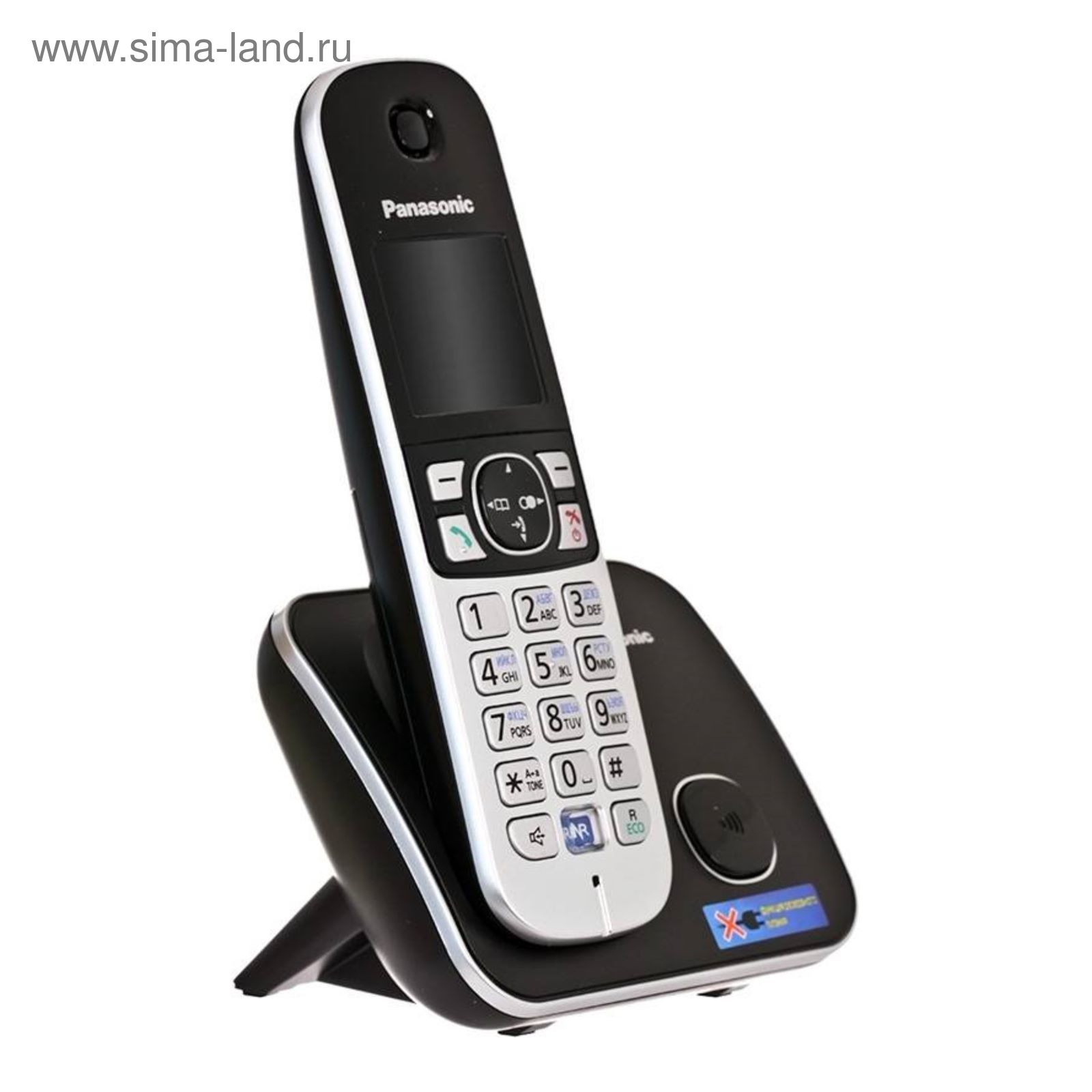 Радиотелефон Dect Panasonic KX-TG6811RUB чёрный, АОН