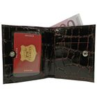 Кошелёк женский на кнопке раскладной,1 отдел для купюр, для монет, для кредитных карт, цвет тёмно-коричневый - Фото 2