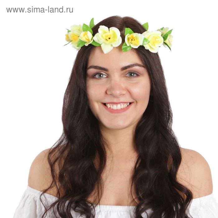 Гавайский венок на голову «Жасмин» - Фото 1
