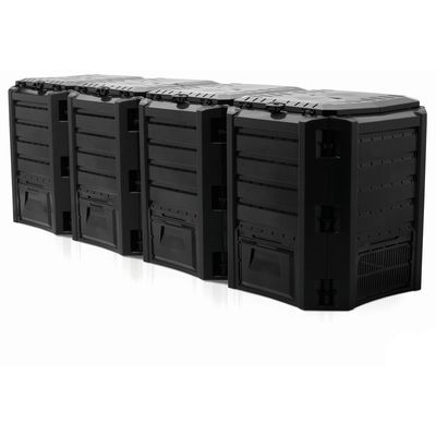 Компостер, 1600 л, пластик, чёрный