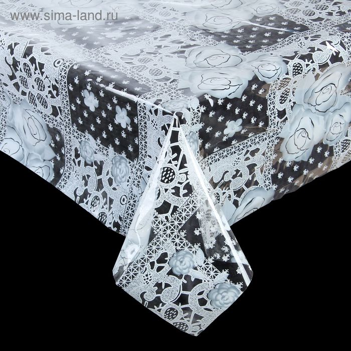 Клеёнка ПВХ Доляна, ширина 137 см, толщина 0,07 мм, рулон 30 метров - Фото 1