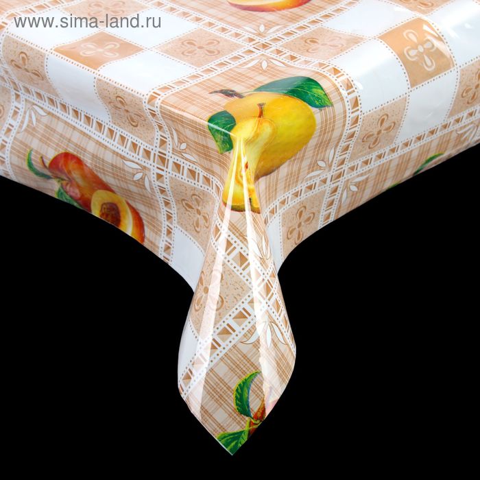 Клеёнка ПВХ Доляна, ширина 137 см, толщина 0,07 мм, рулон 30 метров - Фото 1