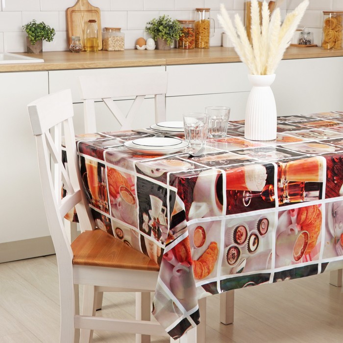 Клеёнка на стол Доляна, ширина 137 см, толщина 0.07 мм, рулон 30 м - Фото 1