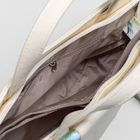 Сумка женская на молнии, 1 отдел, наружный карман, длинный ремень, цвет молочный - Фото 5