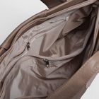 Сумка женская на молнии, 1 отдел с перегородкой, наружный карман, длинный ремень, цвет тёмно-бежевый - Фото 5
