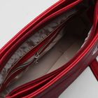 Сумка женская на молнии, 1 отдел, 2 наружных кармана, регулируемый ремень, цвет красный - Фото 5