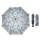 Зонт автоматический "Цветочные сплетения", облегчённый, R=51см, цвет серый - Фото 1