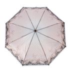 Зонт автоматический "Цветы и клетка", R=52см, цвет розовый - Фото 1