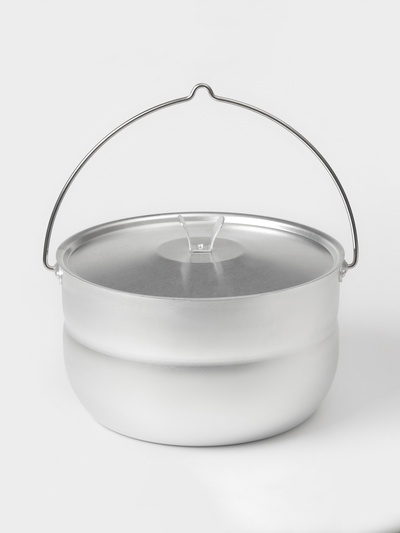 Котелок туристический, 4.5 л, с крышкой, штампованный алюминий