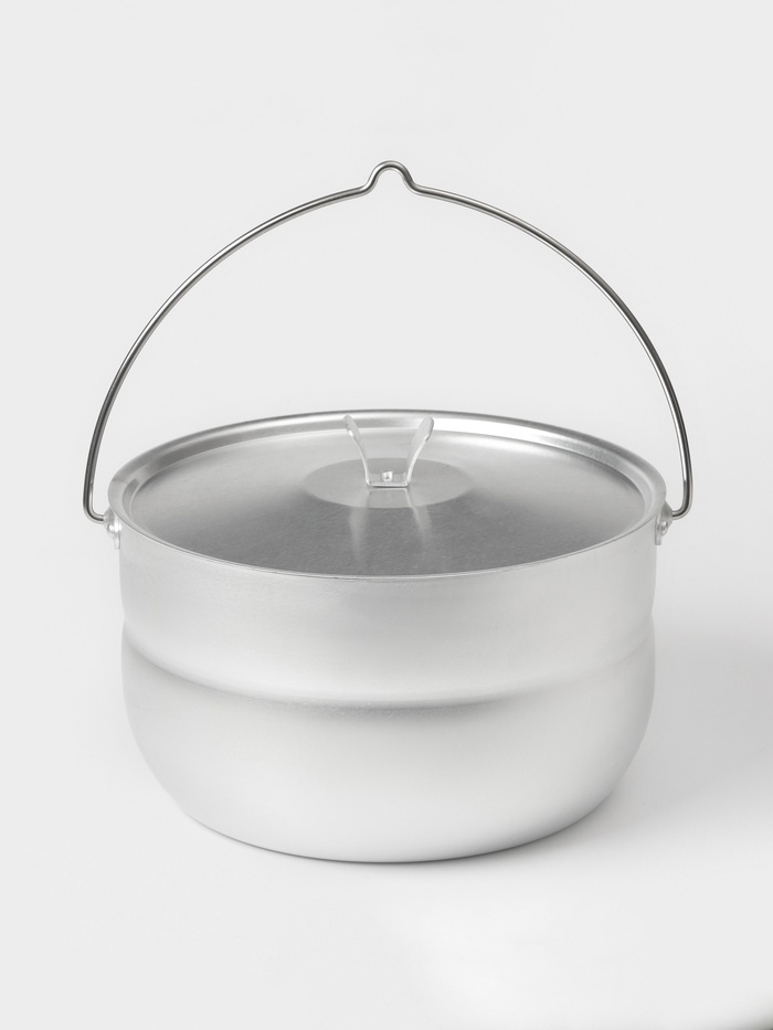 Котелок туристический, 4.5 л, с крышкой, штампованный алюминий - Фото 1