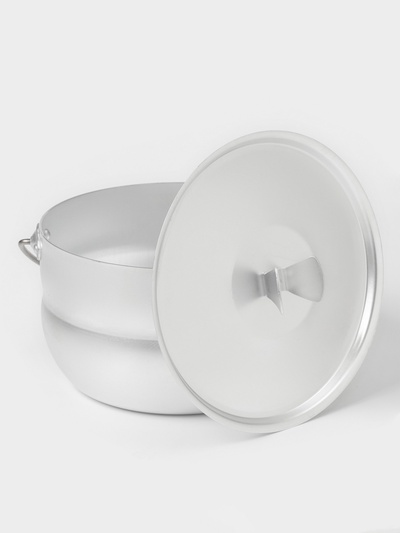 Котелок туристический, 2.5 л, с крышкой, штампованный алюминий