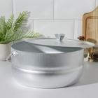 Котелок туристический, 8 л, с крышкой, штампованный алюминий - Фото 2