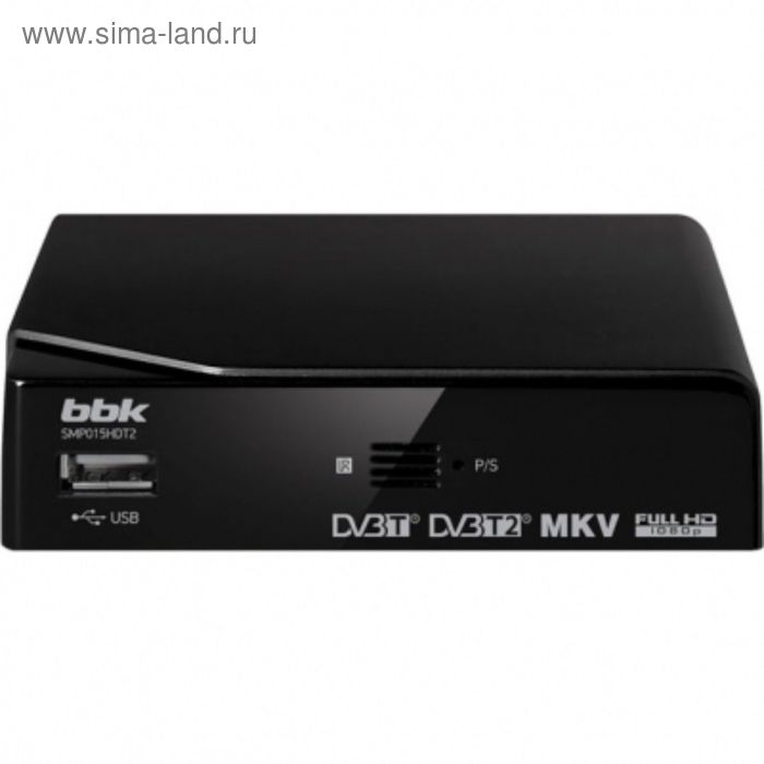 Цифровая ТВ приставка BBK SMP015HDT2 DVB-T2 чёрный - Фото 1