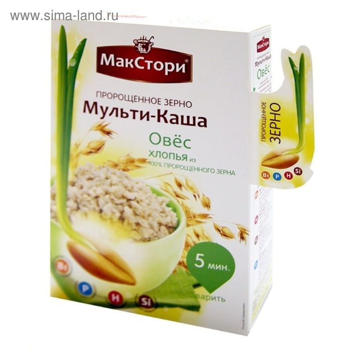 Мульти-Каша "МакСтори" Овес Хлопья из 100% пророщенного зерна 250г - Фото 1