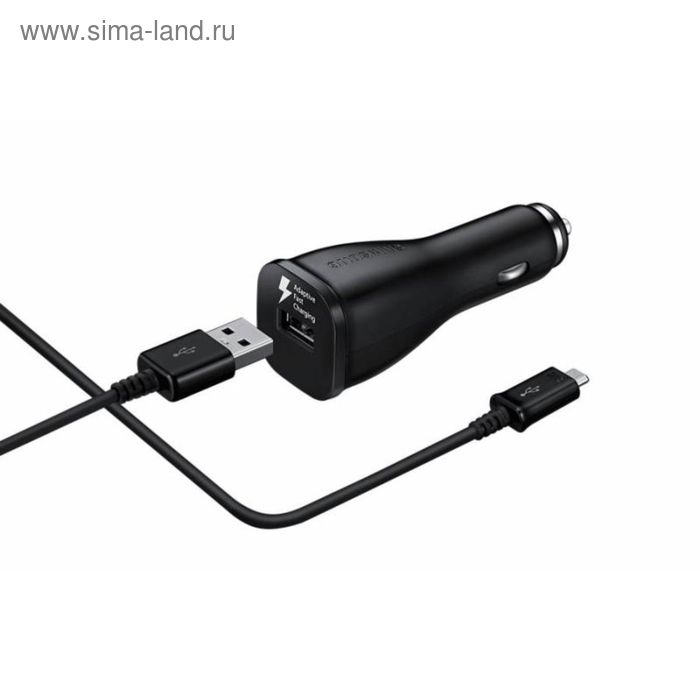 Автомобильное зарядное устройство Samsung EP-LN915UBEGRU 2A универсальное, кабель microUSB - Фото 1
