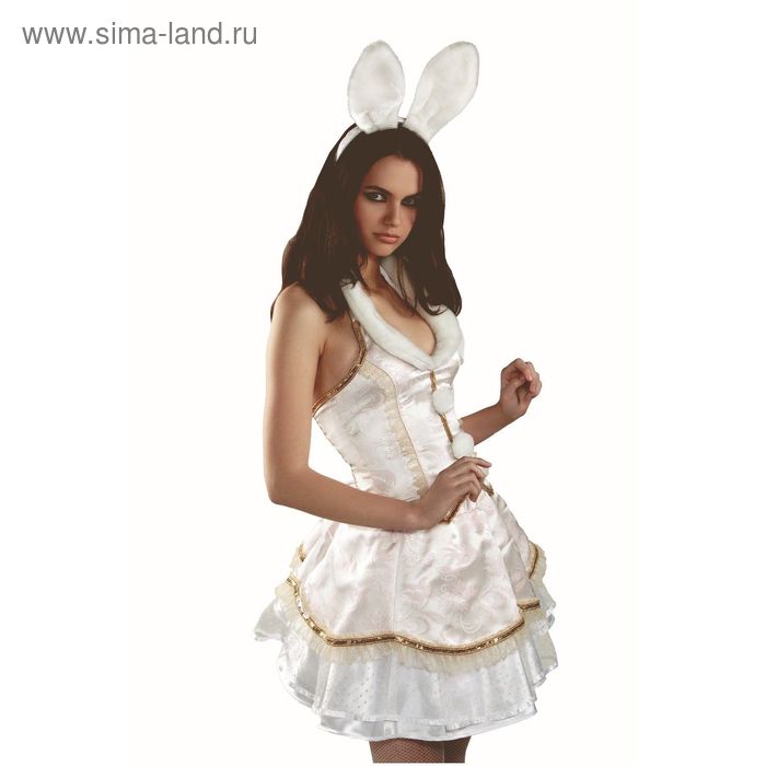 Карнавальный костюм «Зайка белая», размер 44 - Фото 1