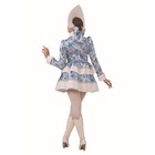 Карнавальный костюм «Снегурочка», голубые узоры, р. 44, рост 164 см - Фото 2