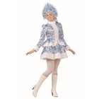 Карнавальный костюм «Снегурочка», голубые узоры, р. 44, рост 164 см - Фото 3