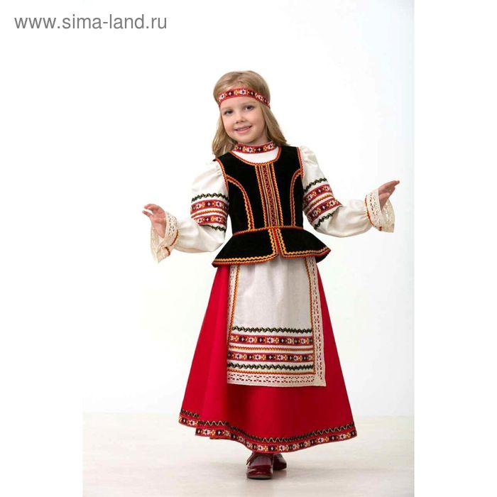 Славянский костюм для девочки, размер 28, рост 110 см - Фото 1