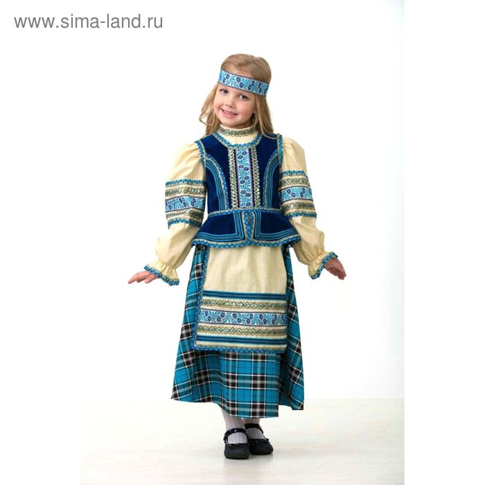 Народный костюм для девочки, размер 32, рост 122 см - Фото 1