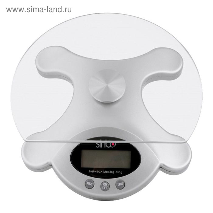 Весы кухонные Sinbo SKS-4507, электронные, до 3 кг, серебристые - Фото 1