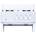 Плита Flama AVG 1402 W, газовая, 4 конфорки, без духовки, две полочки, белая - Фото 2