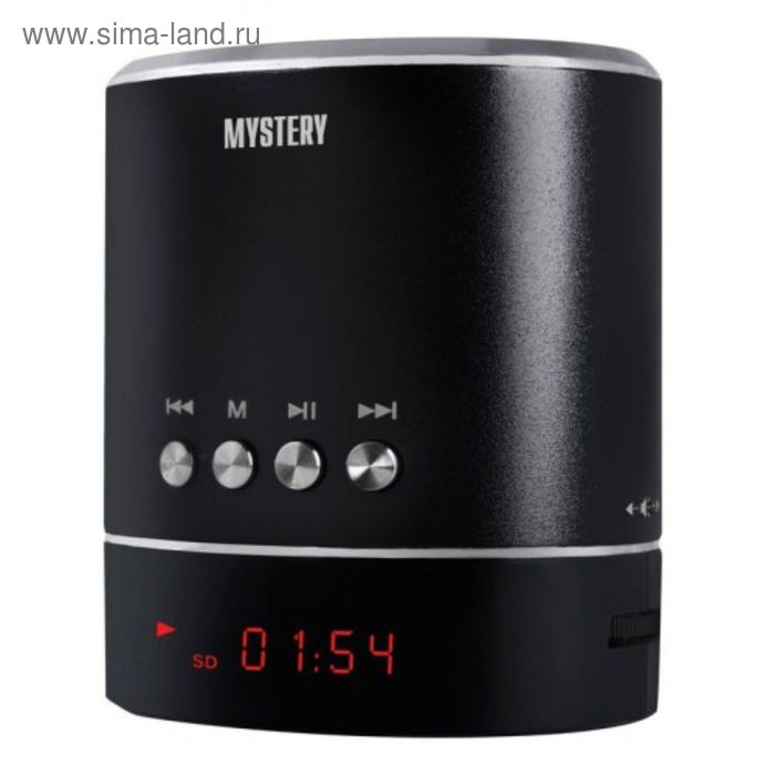 Портативная колонка Mystery MSP-117 черная 3Вт/MP3/FM(dig)/USB/SD/microSD - Фото 1