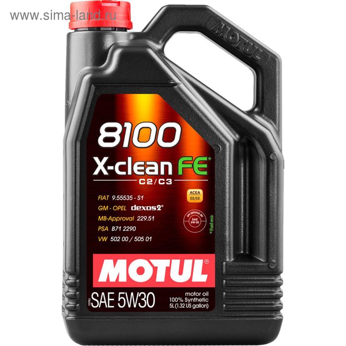 Масло моторное Motul 8100 X-clean FE 5w-30, 5 л 104777 - Фото 1