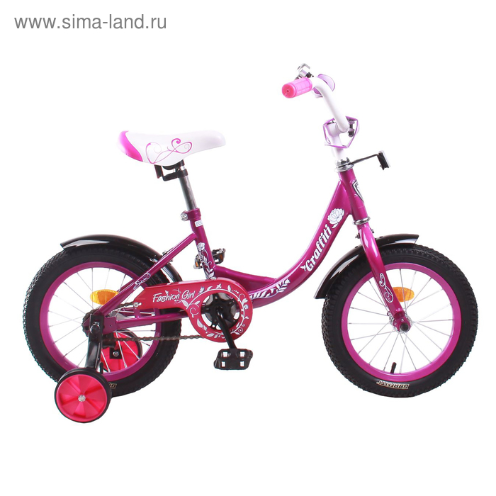 Велосипед 14" Graffiti Fashion Girl RUS, цвет фиолетовый - Фото 1