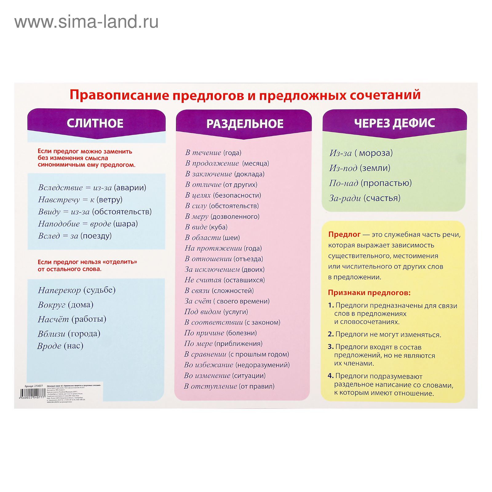 Русский язык, 2 класс. Тема: "Раздельное написание предлогов со словами"
