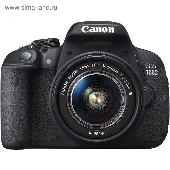 Зеркальный Фотоаппарат Canon EOS 700D черный 18Mpix EF-S 18-55mm f/3.5-5.6 DC III - Фото 1