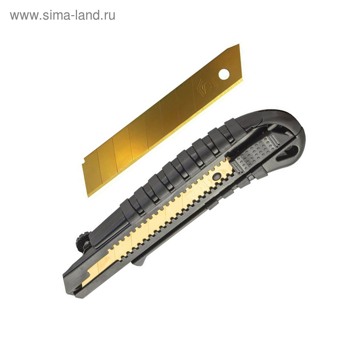 Нож Armero, 25 мм, с выдвижным сегментированным лезвием, стальной корпус, 5 лезвий - Фото 1