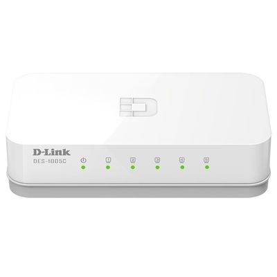 Коммутатор D-Link DES-1005C/A1A неуправляемый настольный 5x10/100BASE-TX