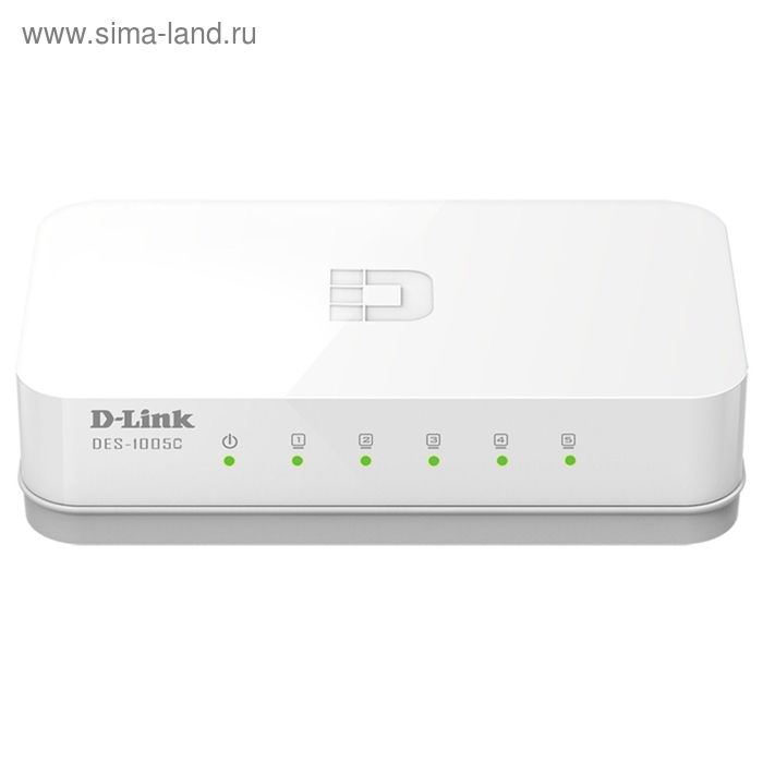 Коммутатор D-Link DES-1005C/A1A неуправляемый настольный 5x10/100BASE-TX - Фото 1